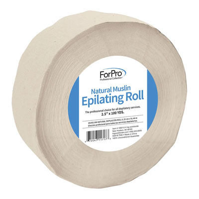 ForPro Natural Muslin Epilating Roll 2.5" W x 100 Yds.