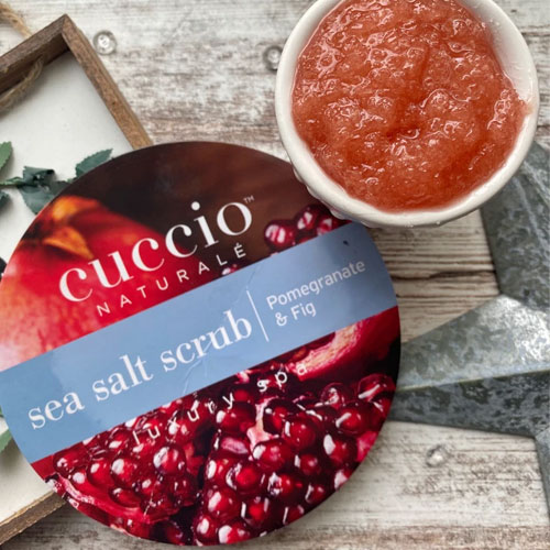 Cuccio SEA SALT SCRUB POMEGRANATE & FIG (MEDIUM CRYSTALS & FINE