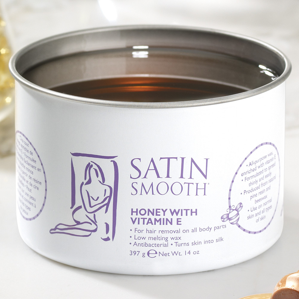 Satin Smooth Honey Wax with Vitamin-E 14oz