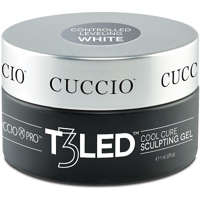 Cuccio Pro T3 LED/UVコントロール レベリング ハードジェル - ホワイト 1oz