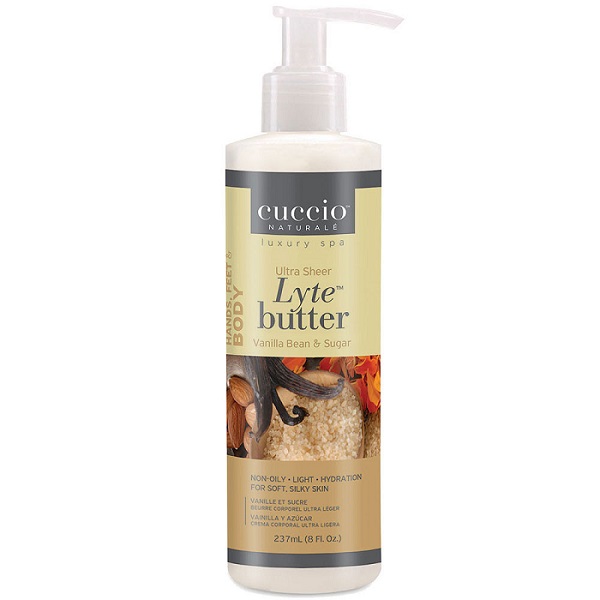Cuccio Lyte ウルトラシアバター 8oz (237ml) - バニラビーン＆シュガー（5-Free）