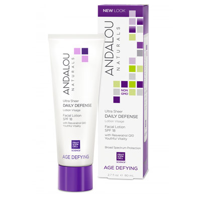 Andalou Naturals ウルトラシアデイリーディフェンスフェイシャルローションSPF18 80ml