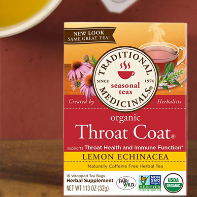 Traditional Medicinals Lemon Echinacea Throat Coat Tea 16 bag